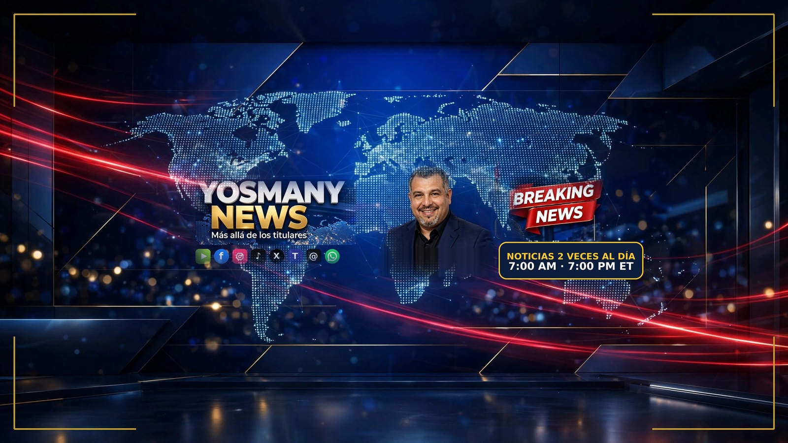 Yosmany News — banner oficial del canal con sus redes sociales
